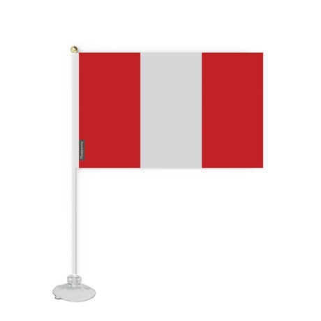 Mini drapeau ventouse pérou en polyester - pixelforma