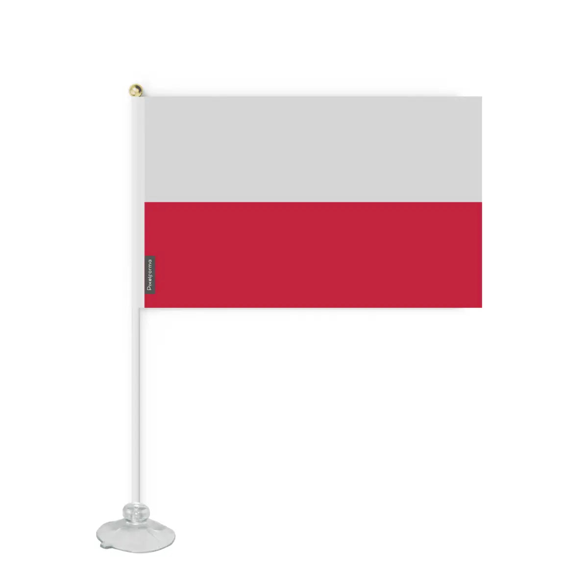 Mini Drapeau Ventouse Pologne en Polyester - Pixelforma 