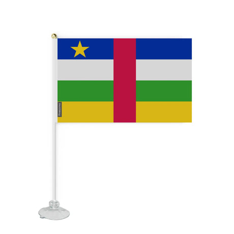 Mini drapeau ventouse république centrafricaine en polyester - pixelforma