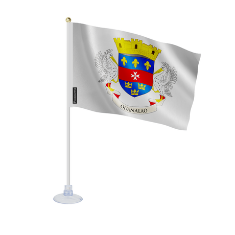 Mini drapeau ventouse saint-barthélemy en polyester - pixelforma