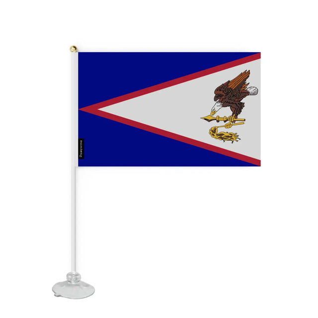 Mini Drapeau Ventouse Samoa américaines en Polyester - Pixelforma 