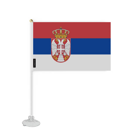 Mini drapeau ventouse serbie en polyester - pixelforma