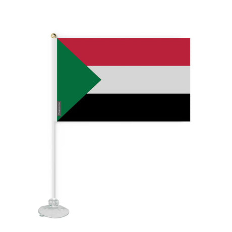 Mini drapeau ventouse soudan en polyester - pixelforma