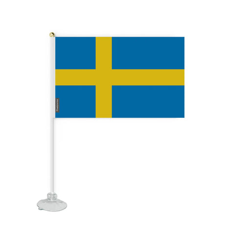 Mini drapeau ventouse suède en polyester - pixelforma