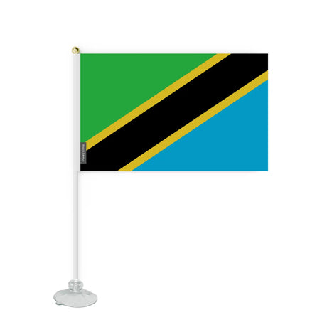 Mini drapeau ventouse tanzanie en polyester - pixelforma