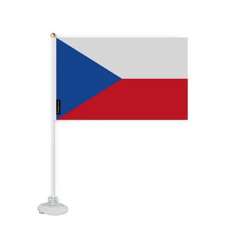 Mini drapeau ventouse tchéquie en polyester - pixelforma