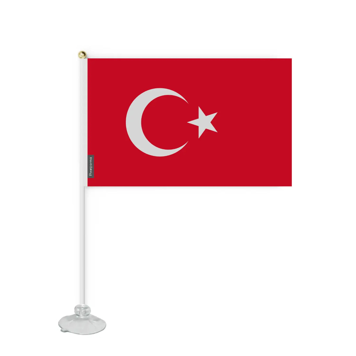 Mini drapeau ventouse turquie en polyester - pixelforma