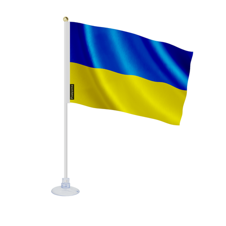 Mini drapeau ventouse ukraine en polyester - pixelforma