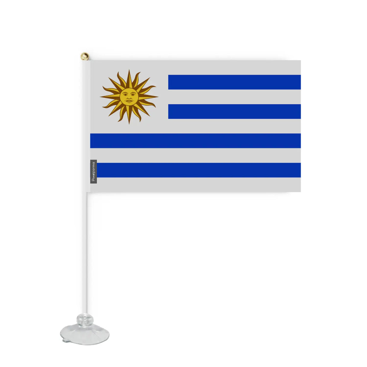 Mini drapeau ventouse uruguay en polyester - pixelforma