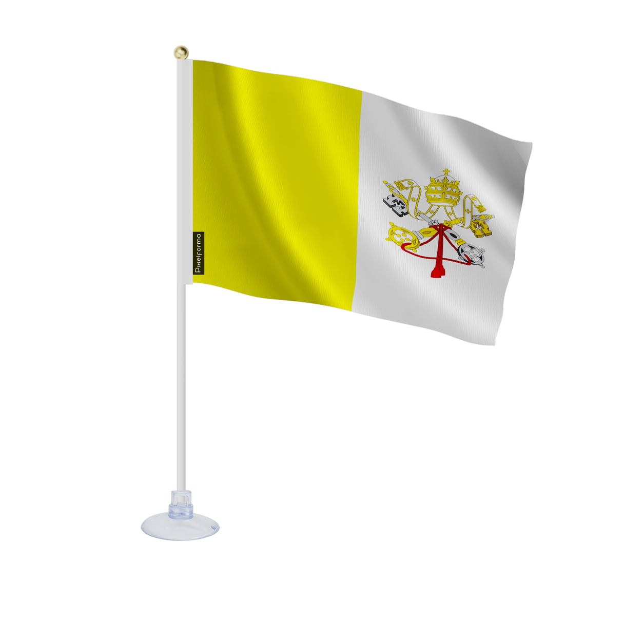 Mini drapeau ventouse vatican en polyester - pixelforma