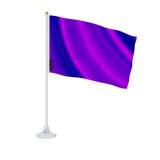 Mini drapeau violet foncé polyester ventouse surface lisse