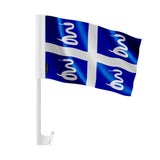 Mini drapeau voiture martinique polyester fixation fenêtre
