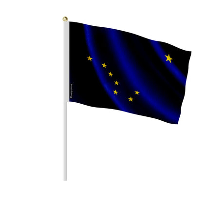Mini drapeaux alaska en polyester à tenir à la main