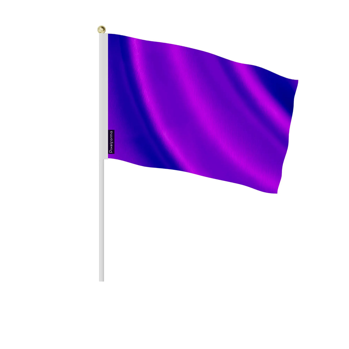 Mini drapeaux france en polyester violet foncé à main