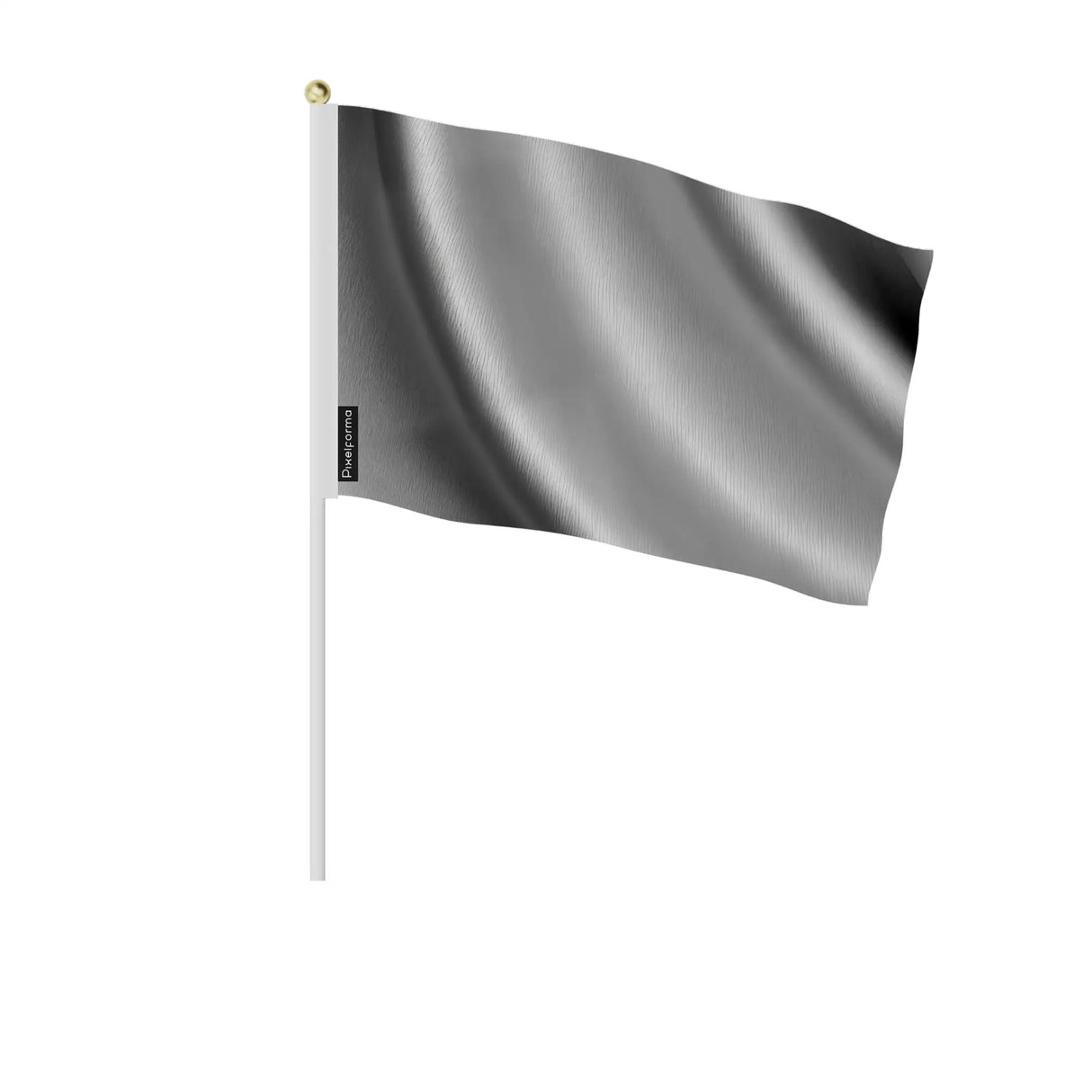 Mini drapeaux france gris foncé en polyester à main