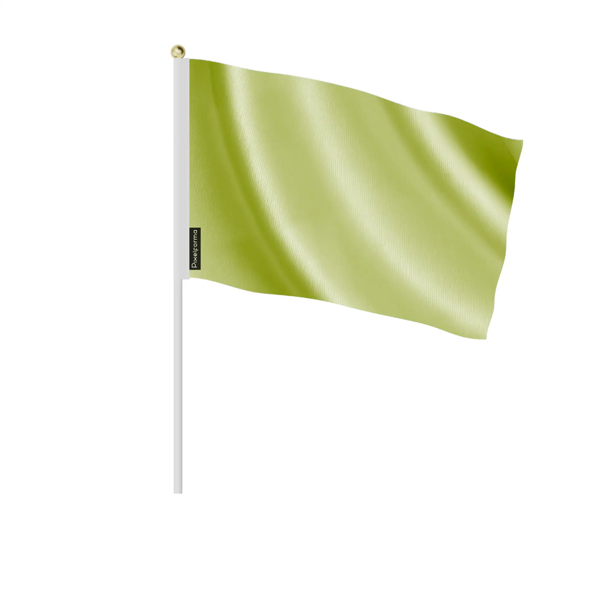 Mini drapeaux france vert clair en polyester à main