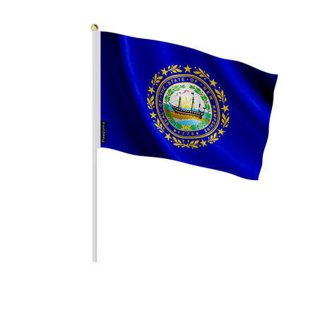 Mini drapeaux new hampshire en polyester à tenir à la main