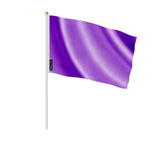 Mini drapeaux violet france en polyester à tenir à la main