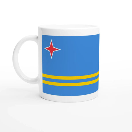 Mug drapeau aruba en céramique pour boissons chaudes