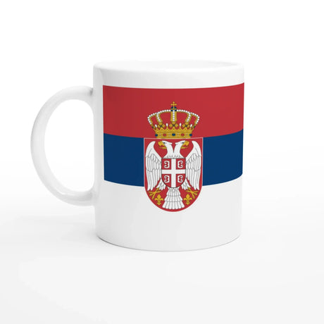 Mug drapeau serbie en céramique idéal pour boissons chaudes