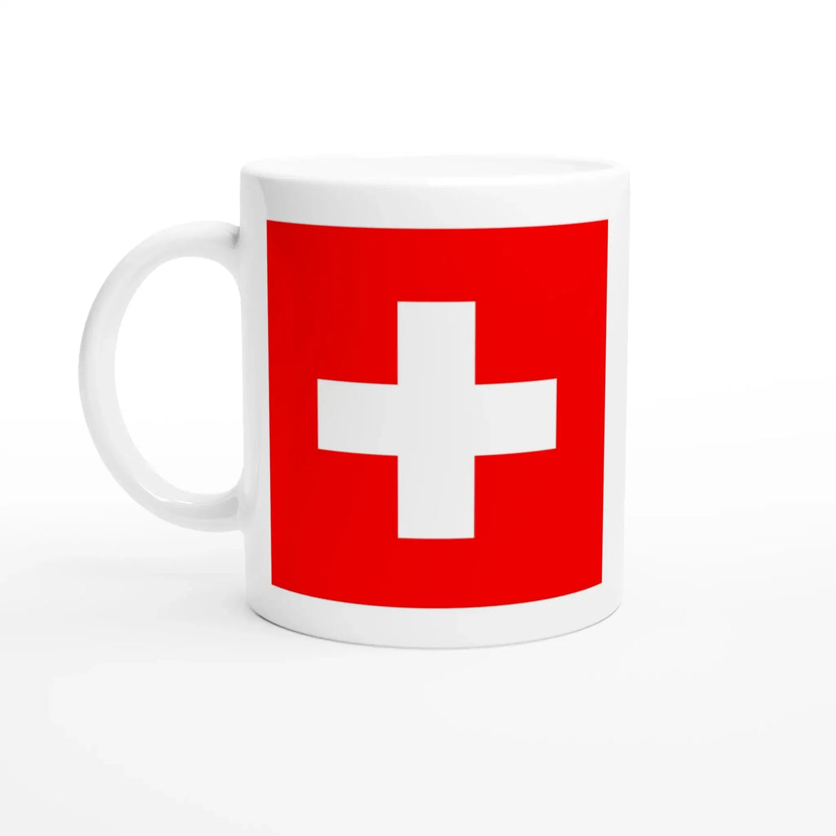 Mug drapeau suisse céramique design pour boissons chaudes