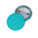 Pin’s drapeau bleu turquoise émail attache métal rond