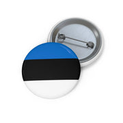 Pins drapeau estonie émail attache métal rond élégant