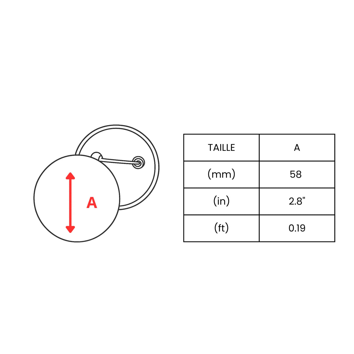 Pin’s drapeau gris émail rond attache métal élégant