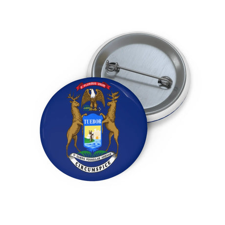 Pin’s drapeau michigan émail attache métal rond