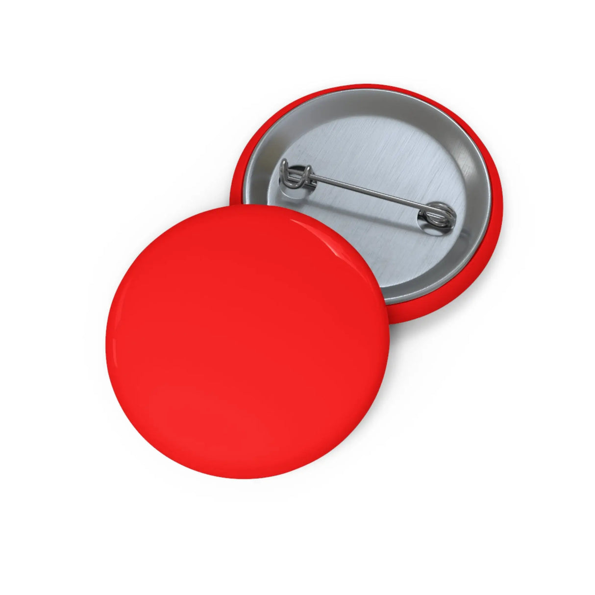 Pin’s drapeau rouge émail attache métal forme ronde