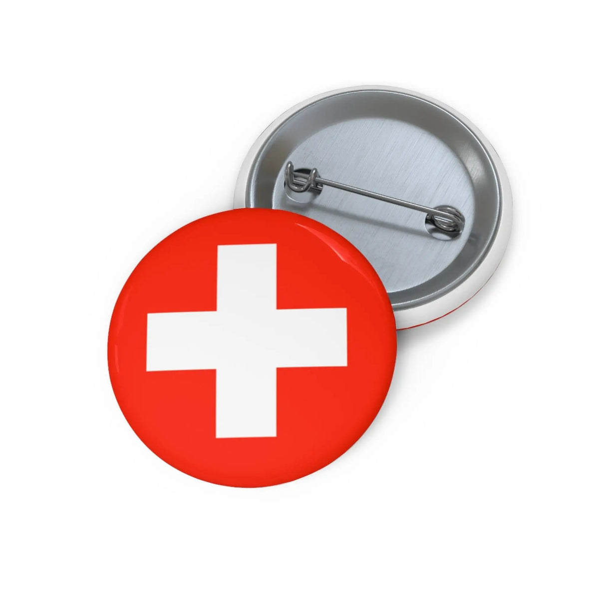 Pins drapeau suisse émail attache métal pour vêtements