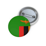 Pin’s drapeau zambie émail attache métal rond