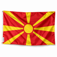 Drapeau Macédoine Nord – Plusieurs Tailles – Polyester Résistant