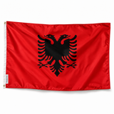 Drapeau de l'Albanie – Plusieurs Tailles – Polyester Résistant