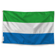 Drapeau de Sierra Leone – Plusieurs Tailles – Polyester Résistant