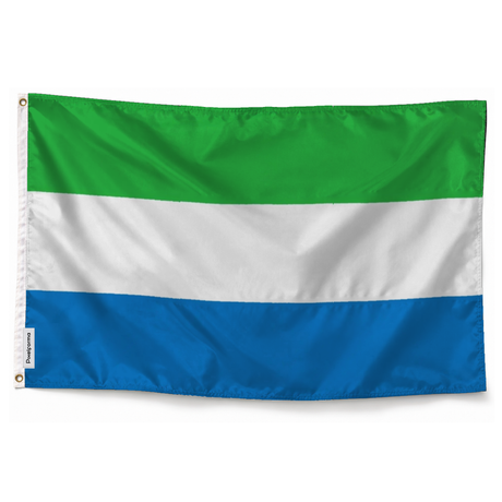 Drapeau de Sierra Leone – Plusieurs Tailles – Polyester Résistant