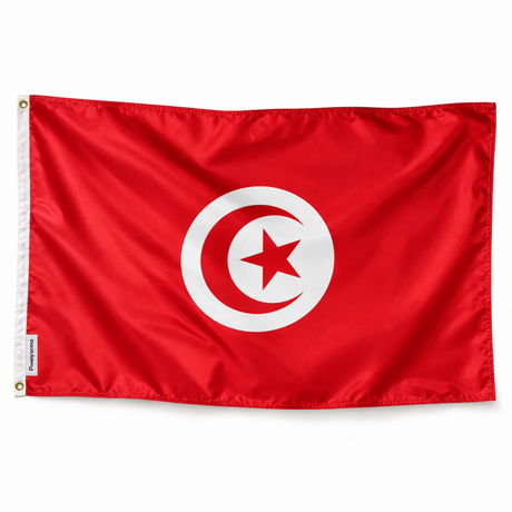 Drapeau de la Tunisie – Plusieurs Tailles – Polyester Résistant