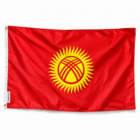 Drapeau du Kirghizistan – Plusieurs Tailles – Polyester Résistant
