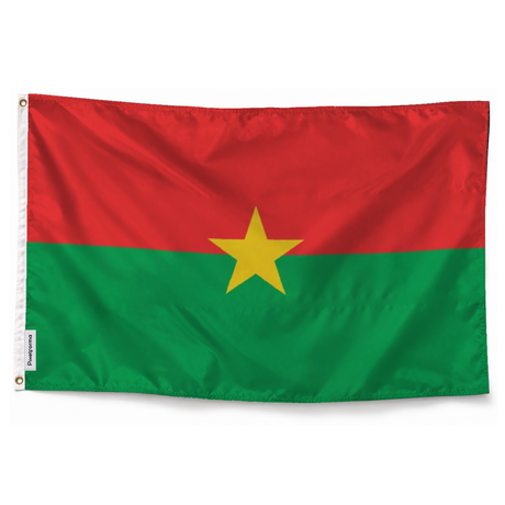 Drapeau du Burkina Faso – Plusieurs Tailles – Polyester Résistant
