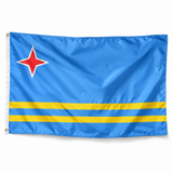 Drapeau d'Aruba – Plusieurs Tailles – Polyester Résistant — photo polyester réaliste sur fond blanc