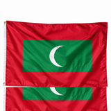 Drapeau des Maldives – Plusieurs Tailles – Polyester Résistant — photo réaliste IA