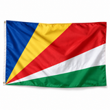 Drapeau des Seychelles – Plusieurs Tailles – Polyester Résistant — photo polyester réaliste sur fond blanc