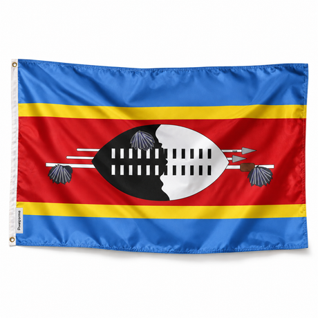 Drapeau de l'Eswatini – Plusieurs Tailles – Polyester Résistant