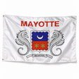 Drapeau de Mayotte – Plusieurs Tailles – Polyester Résistant — photo produit polyester réaliste