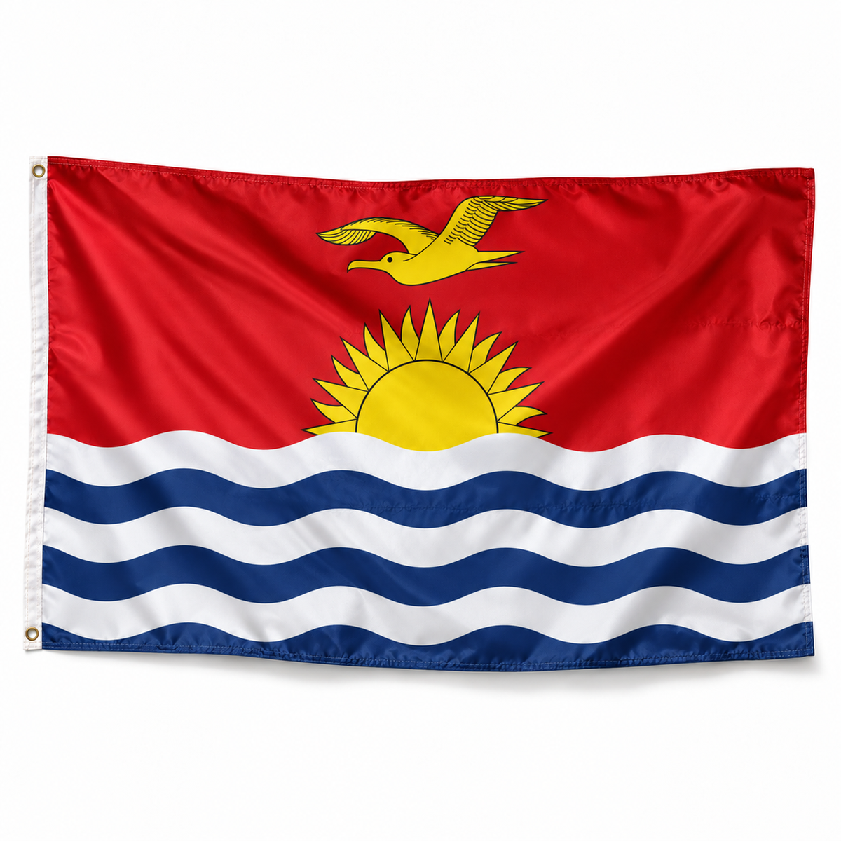 Drapeau des Kiribati – Plusieurs Tailles – Polyester Résistant — photo produit réaliste