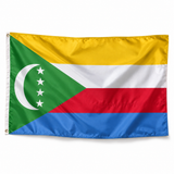 Drapeau des Comores – Plusieurs Tailles – Polyester Résistant — photo produit polyester réaliste