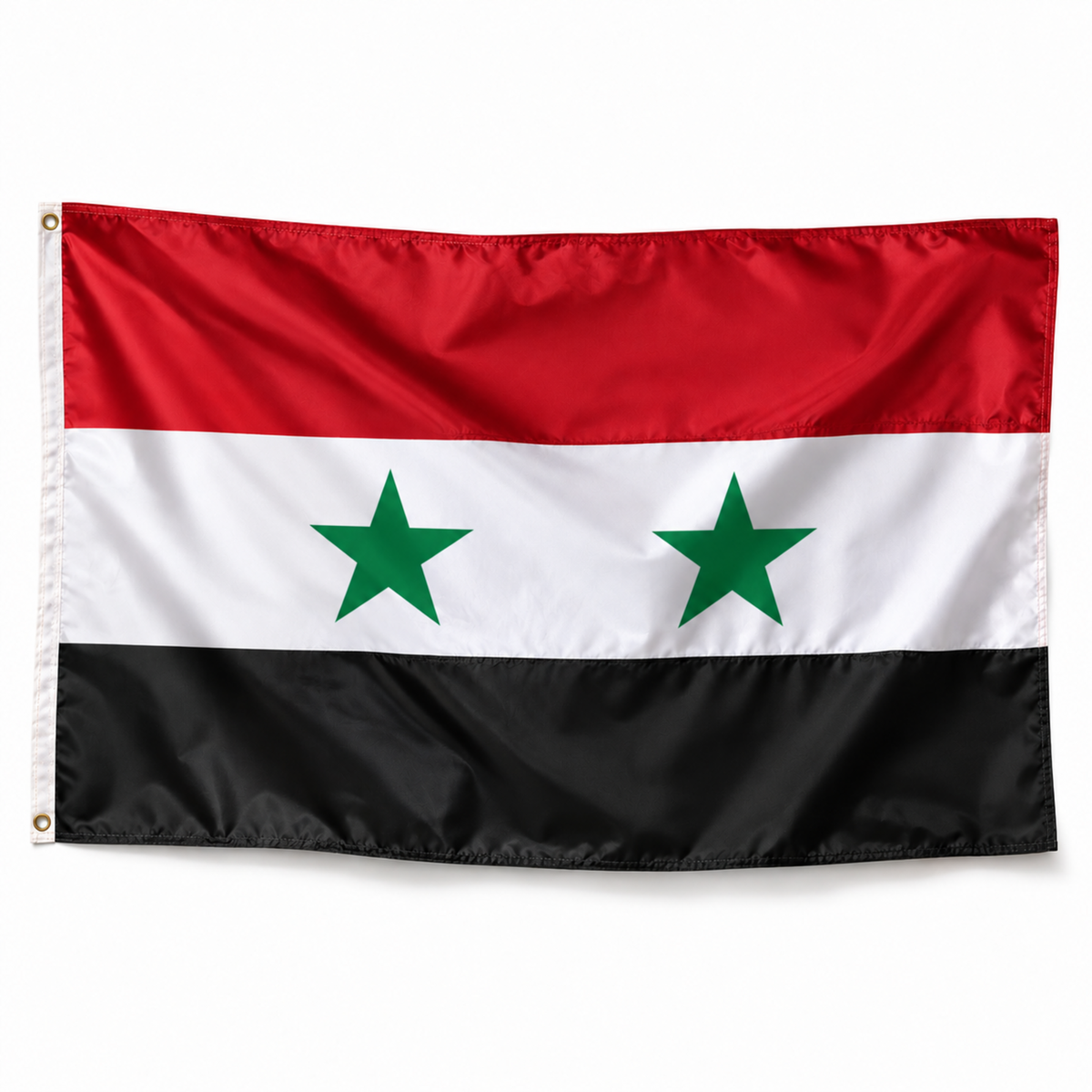 Drapeau de la Syrie réaliste en polyester