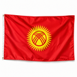 Drapeau du Kirghizistan – photo réaliste IA polyester 2000x2000
