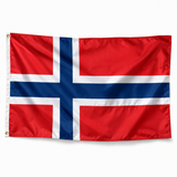 Drapeau de la Norvège réaliste en polyester