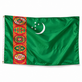Drapeau Turkménistan polyester réaliste